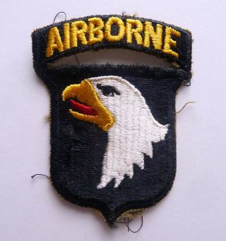 Vintage World War Ii Ww2 101st Airborne Screaming Eagle Patch Type 7 Military Nr