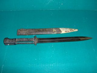 ?? WW2 German Mauser Combat Bayonet Knife w Scabbard ?? K98 1752 PH 2