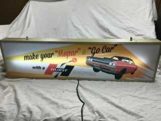 Large Lighted Plymouth Road Runner Hurst Shifters Performance Sign Superbird