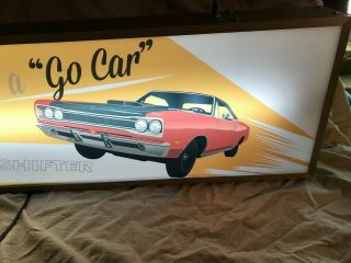 Large Lighted Plymouth Road Runner hurst shifters performance sign Superbird 2
