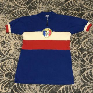 Vintage Sms Santini France Acrylic Cycling Jersey Sz M Made In Italy