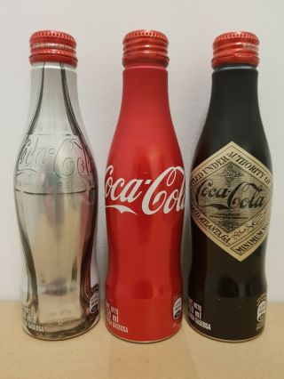 Rare 3 Coke Bottles Coca - Cola " 100 Years Of Contour Bottle " (colombia) 2015