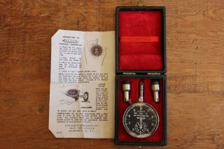 Vintage Jaeger Watch Co.  Disk Speed Indicator Type No.  4050 Portable Tachometer