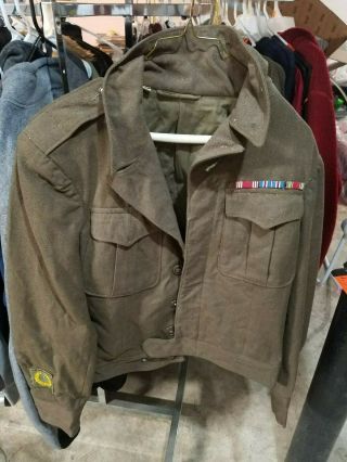 Ww2 Wwii Us Army Field Jacket Wool O.  D " Ike Jacket " - 36r