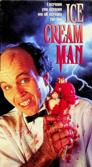 Vintage Vhs Ice Cream Man Horror Movie Ron Howard Waffle Cone Head