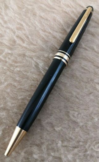 Montblanc Meisterstuck Black Resin & Gold Plated Trim Ball Point Pen Very Good