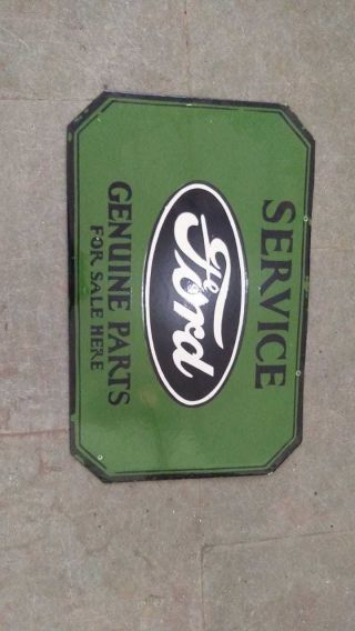 Porcelain Ford Parts Sign Size 28 " X 18 " Inches Double Sided