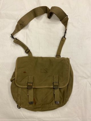 Wwii Ww2 Us Army Military M1936 Musette Bag 1941 Dated