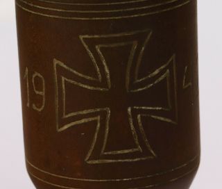 ww2 GERMAN Cup 1942 wwII IRON Cross WEHRMACHT Trench ART Wood carving 91x40 mm 2