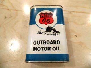 Graphic Phillips 66 Outboard Motor Oil 1 Quart Can