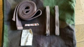 Ww2 British Sas Camo Windproof Smock Parts: Labels,  Tags,  String,  Tabs Dated