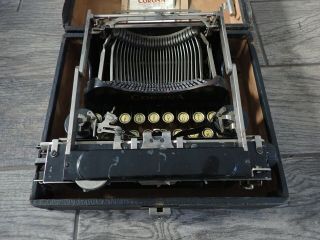1920 Corona Folding Portable Typewriter W/ Case