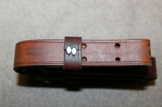Ww2 U.  S.  Brown Leather Springfield Rifle Sling,  Complete &