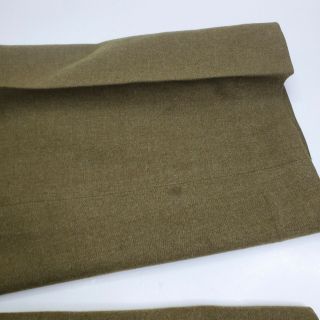 WW2 US Army Military Pants Wool Trousers Olive Green Button fly 32x31 3