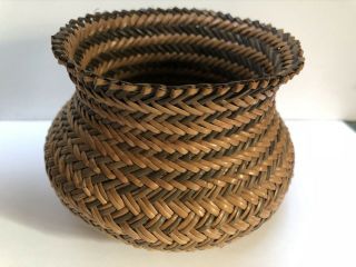 Antique Hand Woven Sweet Grass Native American Indian Basket