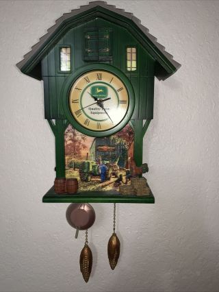 John Deere Tractor Cuckoo Clock Wall Limited Edition Farmhouse Rustic Numbered