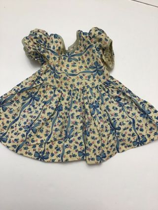 Vintage Antique Doll Dress Bisque Composition Baby Ideal Vogue Blue Shirley Toni