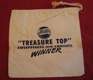 Vintage Pepsi Double Dot Advertising Money Bag Pouch