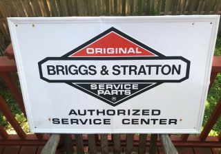 Briggs & Stratton Authorized Service Center Parts Dealer Metal Sign