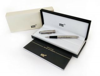 Montblanc Meisterstuck Solitaire Plated Facet Rollerball Pen - 38247