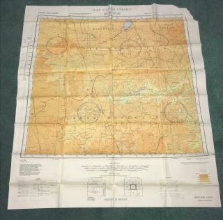 Wwii Us Aaf Silk Escape Map Nl 50 Buir Nor China & Nl 51 Tsitsihar China 1944