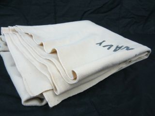 Vintage Us Navy Wool Blanket 60 " X 40 " Foot Soldier Military Field Gear Ww2