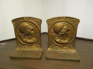 Vintage Cast Iron Bookends - Roaring 20 