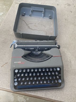 Hermes Rocket Portable Typewriter With Case