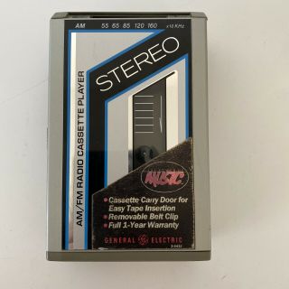 Vintage 1980s Ge General Electric Am/fm Cassette Player Walkman 3 - 5432a
