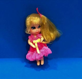 Rare Vintage1970 Mattel Liddle Kiddle Goodnight Playhouse Kiddle 3848 Doll L@@k