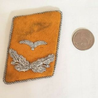 Ww2 German Luftwaffe Flight Officer Collar Tab Brought Home By Veteran