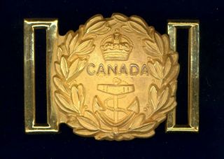 Royal Canadian Navy - Officer Full - Dress Sword - Belt Buckle - Rich Gilt Finish