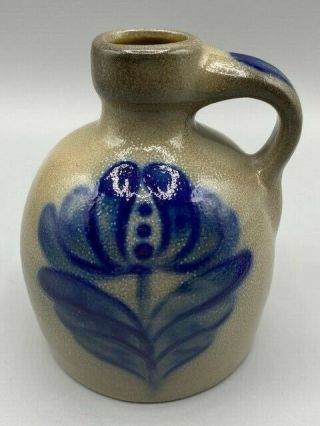 Beaumont Brothers Pottery Bbp Floral Salt Glazed Jug 5 " Vintage 1994 Signed
