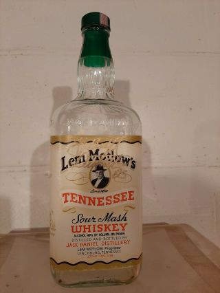 Jack Daniel Lem Motlow 1lt Bottle - 1989 - Signed