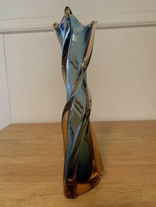 Vintage Murano Twist Glass Vase 2