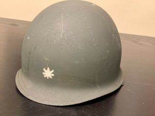 Ww2 Era Us M - 1 Helmet Shell - Officer Rear - Seam Helmet,  Restoration Project - A