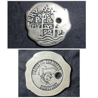 Disneyland Pirates Of The Caribbean Vintage Doubloon Coin Blank Error Stamper