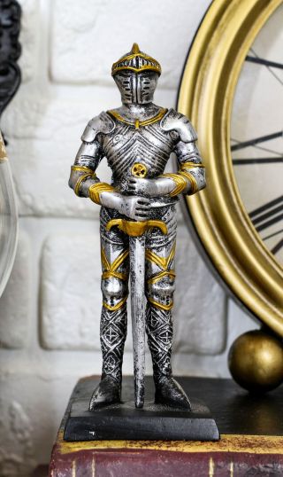 Medieval Knight Warrior Decorative Figurine Standing Statue Small 4 " Tall Guard