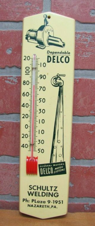 General Motors Delco Water Systems Schultz Welding Nazareth Pa Sign Thermometer