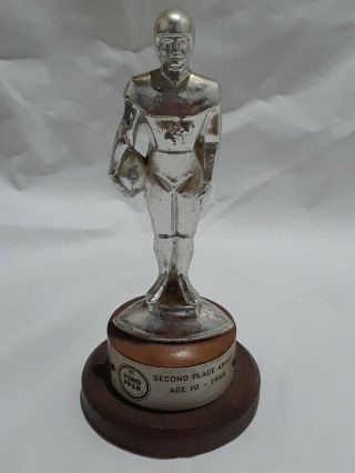 Vintage 1968 Nfl Ford Pp&k Competition Football Trophy 2nd Place Age 10