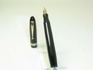 Mabie Todd Swan 4260 Torpedo Shape Leverless Fountain Pen Semi Flex 14ct F Nib