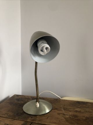 Vintage Retro Industrial Artuculated Desk Lamp Silver Gold