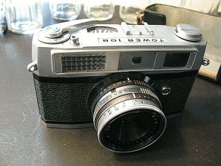 :tower 10b Vtg.  35mm Film Rangefinder Camera W/ Mamiya 40mm F=1:2.  8 Lens,  Case