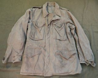 Wwii U.  S.  Army M - 1943 Field Jacket,  M - 43 Coat,  Size 36r,  Dated March.  13,  1945