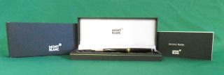 Black & Gold Mont Blanc Meisterstuck Ballpoint Pen W/ Box - Black Ink
