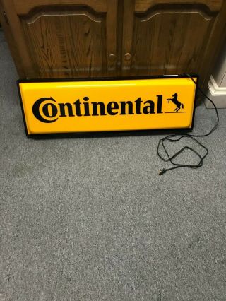 Continental Tires Dealer Double Sided Lighted Sign 36 " X12 " X5 "