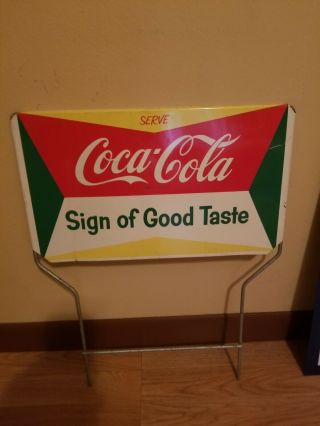 double sided Coca Cola metal Rack Sign 2