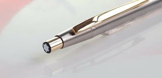 Mont Blanc Ballpoint Pen First Line Noblesse Model Silver Functional Ex Con NL1 2