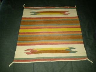 Vintage Native American Navajo Indian?? Woven Wool Rug Great Colors 2