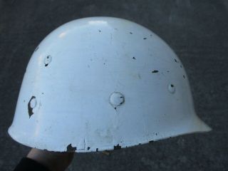 US WWII M - 1 Helmet Liner Painted White for VFW Salute Detachment 3